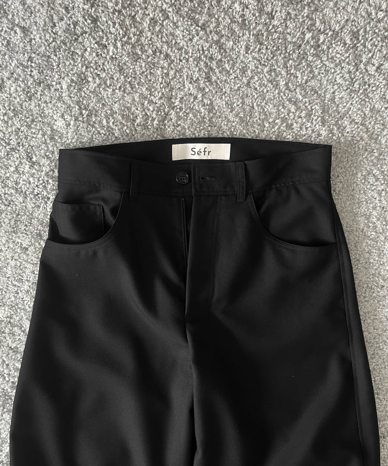 sefr Gino trouser "FINE BLACK WOOL"