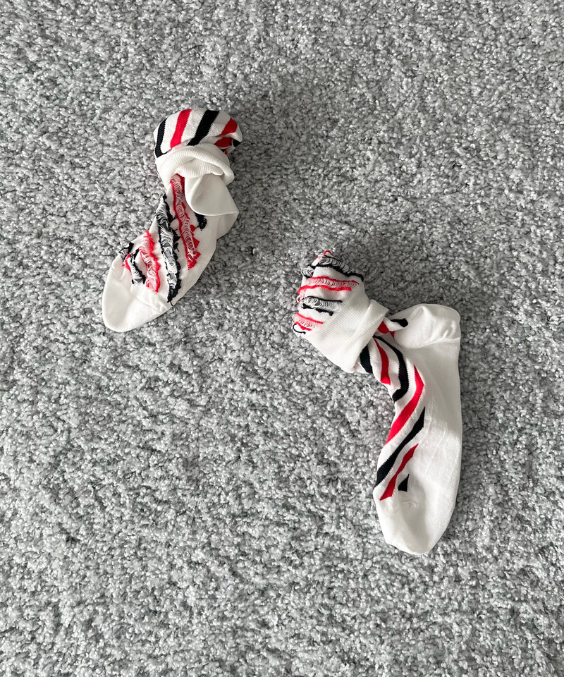 KAIKO 裏 Regimental sox "WHITE×RED×BLACK"