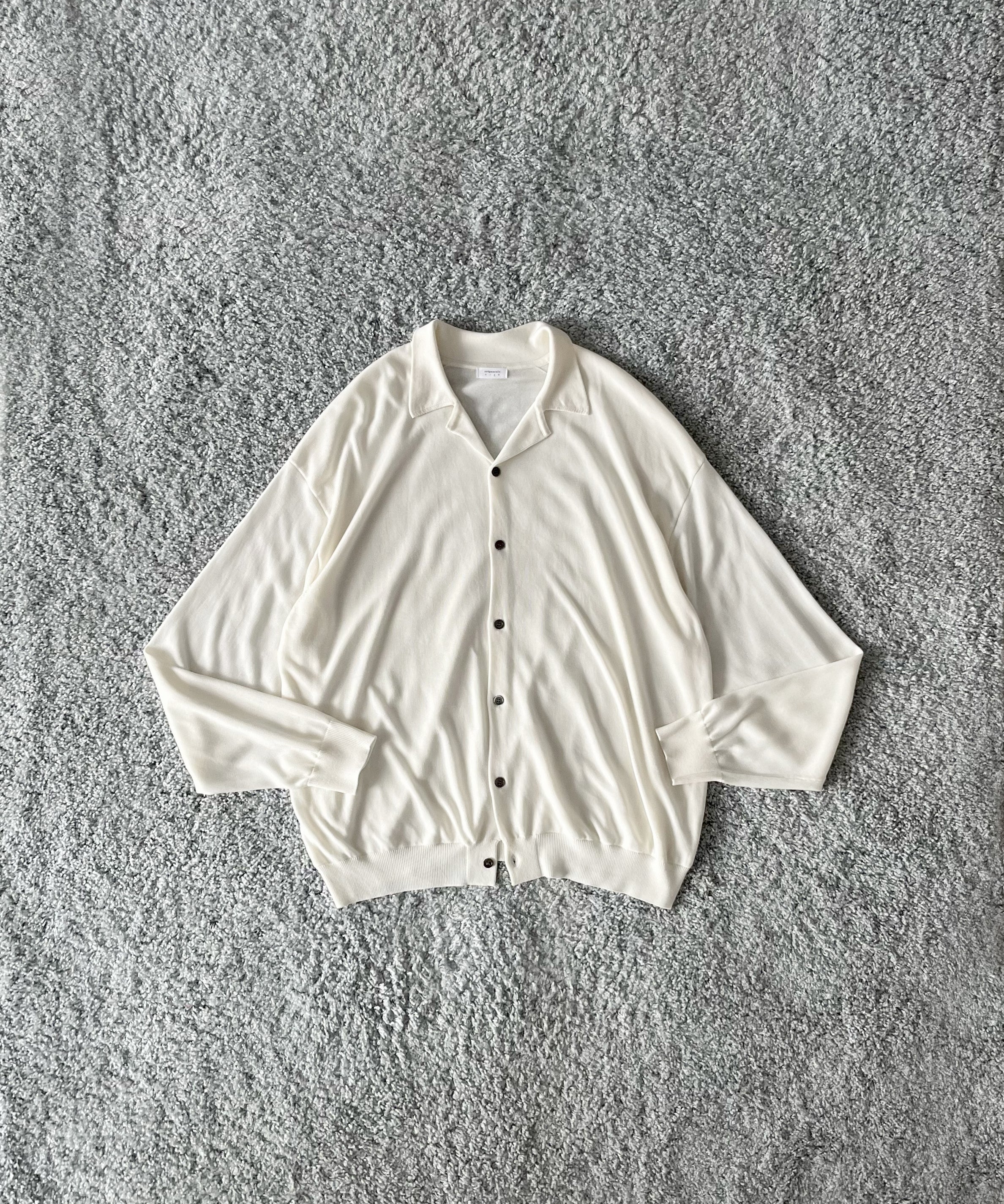 crepuscule【クレプスキュール】【EXCLUSIVE】Open collar knit shirt