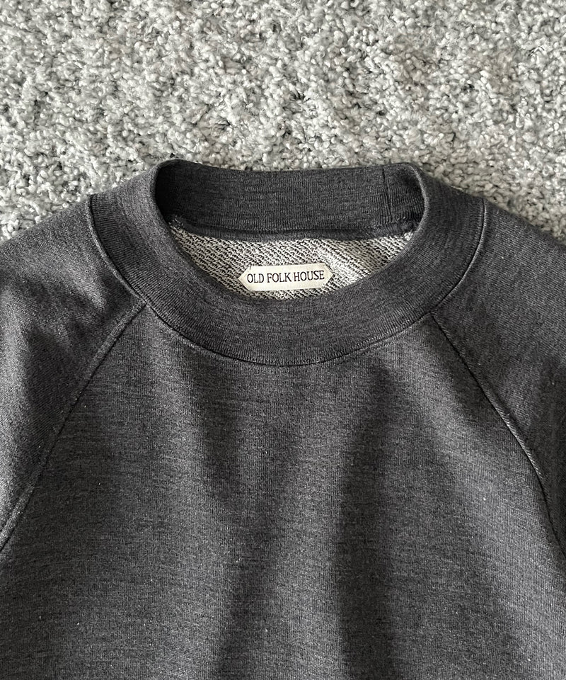 OLD FOLK HOUSE Washable wool sweatshirt "HEATHER GRAY"
