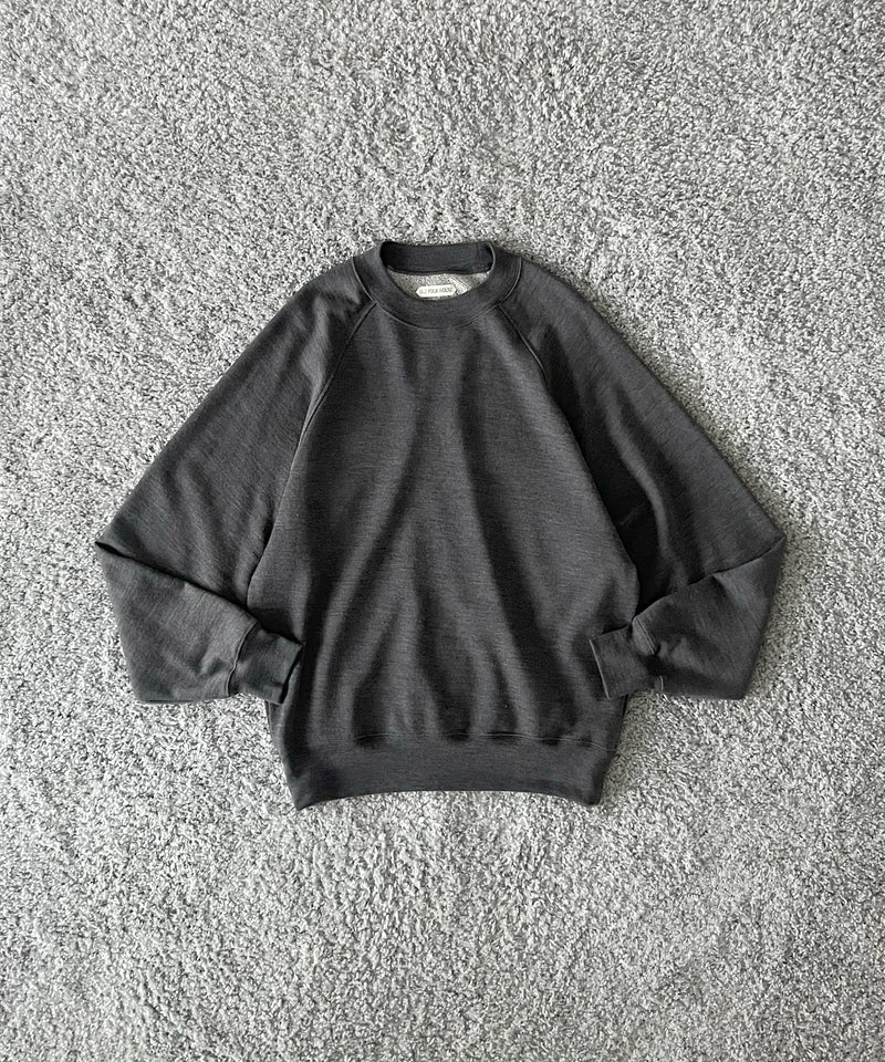 OLD FOLK HOUSE Washable wool sweatshirt "HEATHER GRAY"