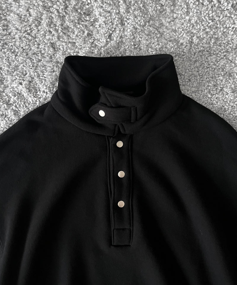 OLD FOLK HOUSE  Half-snap sweatshirt "BLACK"