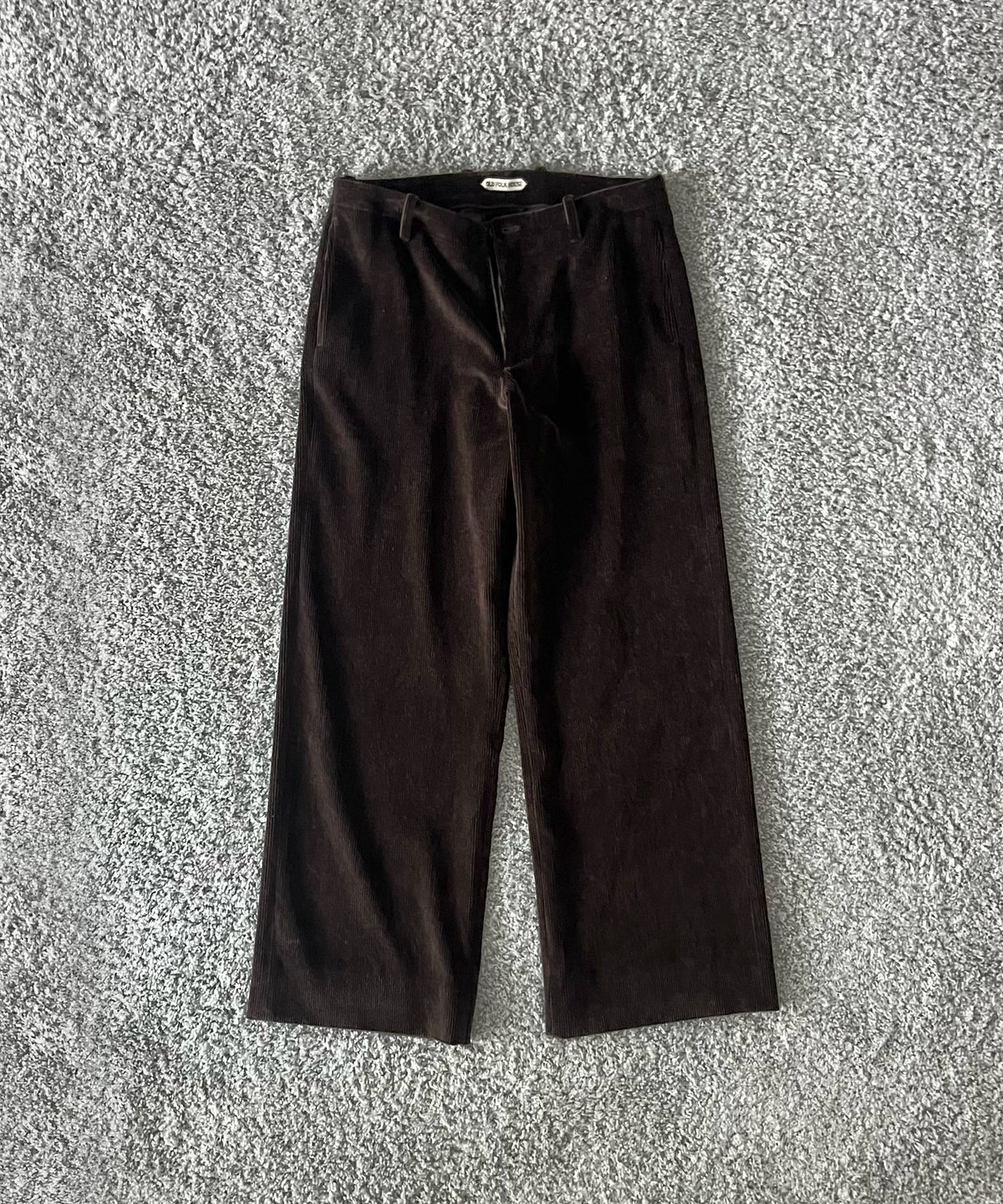 OLD FOLK HOUSE Cotton & rayon corduroy pants "OFF-WHITE"