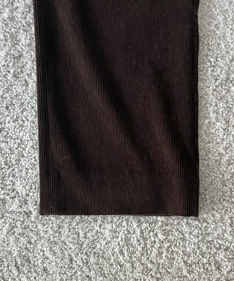OLD FOLK HOUSE Cotton & rayon corduroy pants "DARK BROWN"