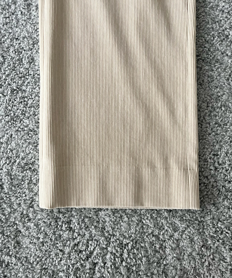 OLD FOLK HOUSE Cotton & rayon corduroy pants "OFF-WHITE"
