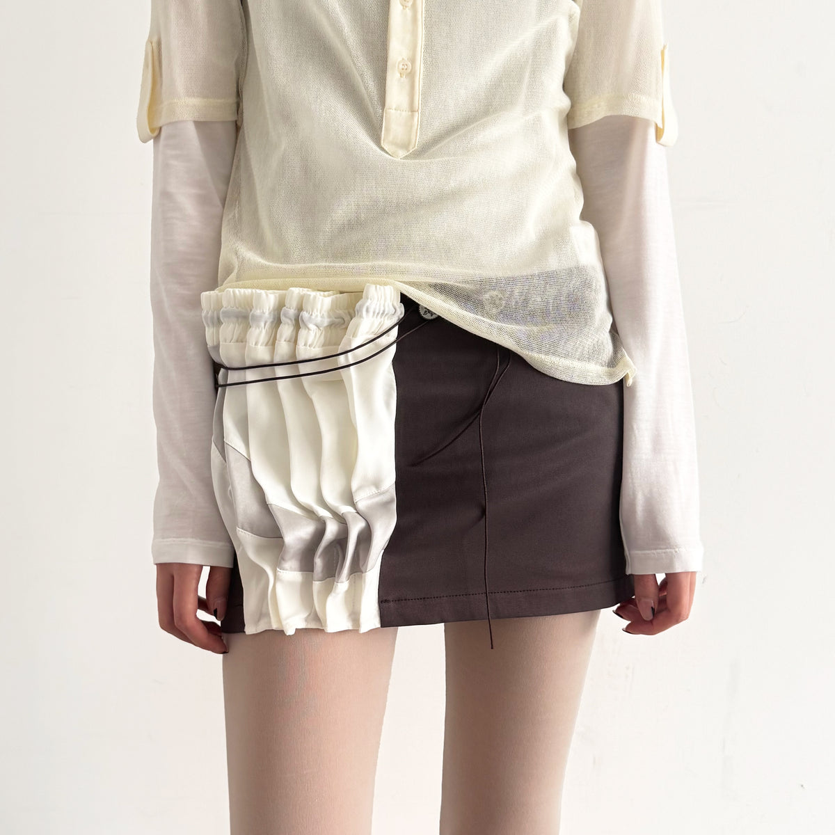 スカート ULIKASANCTUS Curtain mini skirt ULIKASANCTUS【ウリカサンクトゥス】Curtain mini skirt 