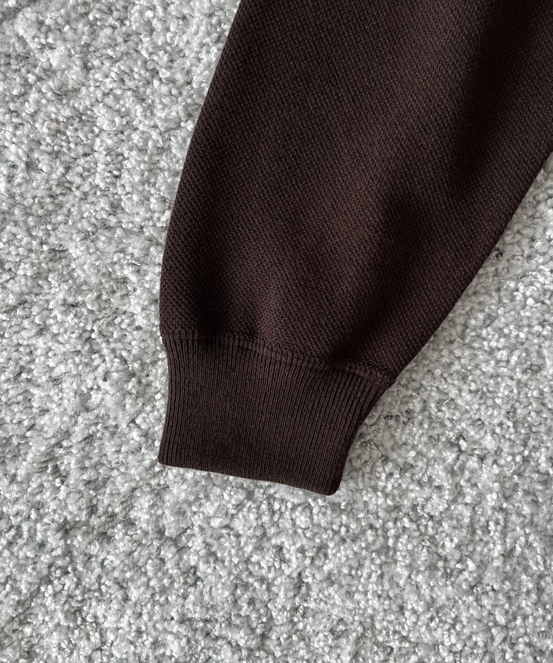 crepuscule Co/wo moss stitch p/o "BROWN"
