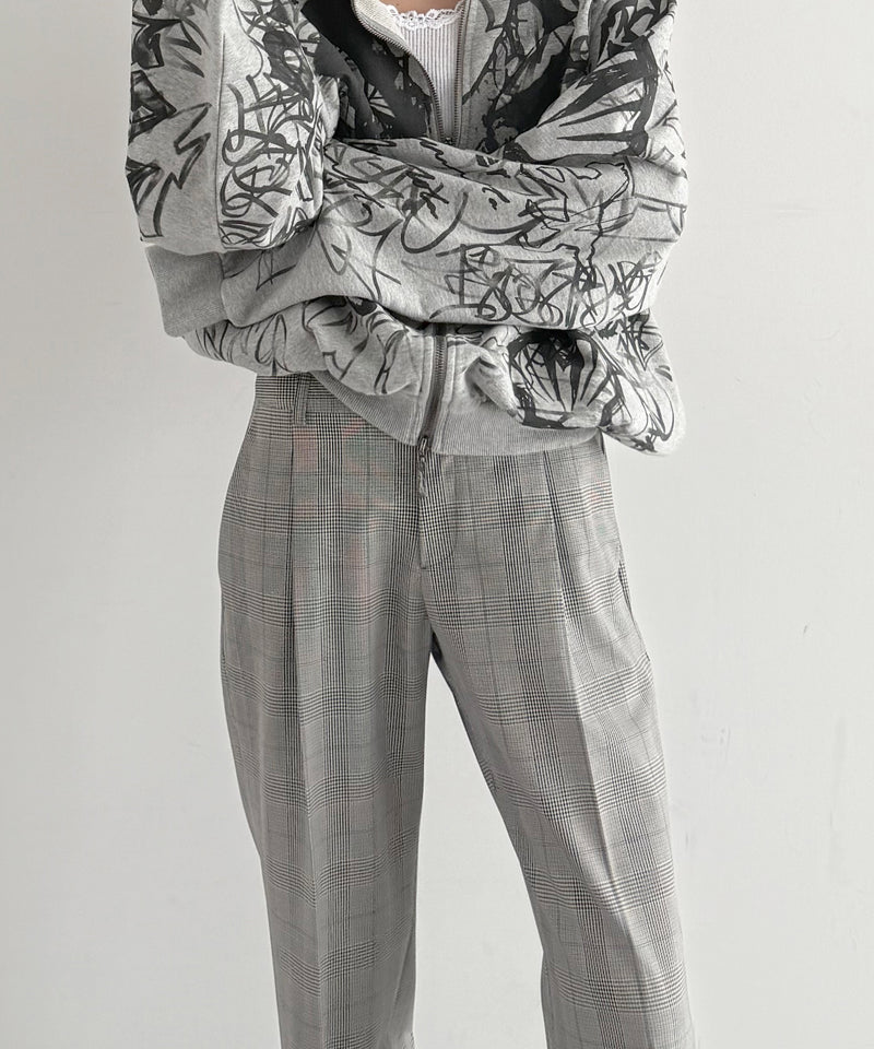 KAIKO Low rise slacks "GRAY CHECK"
