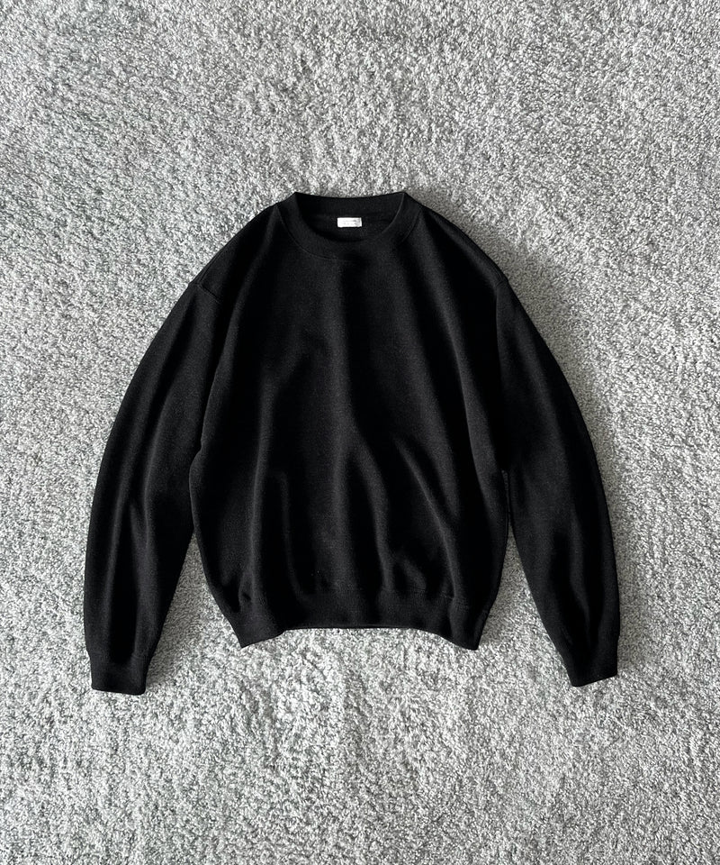 crepuscule Co/wo moss stitch p/o "BLACK"