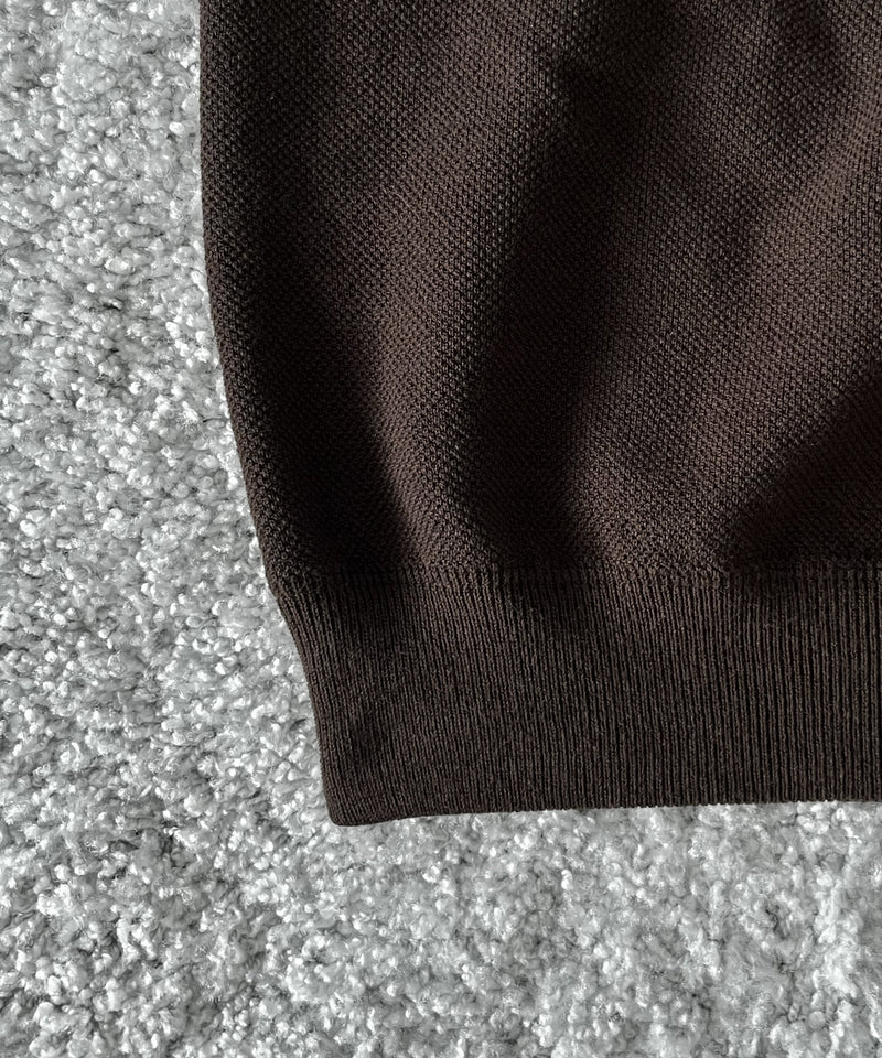 crepuscule Co/wo moss stitch p/o "BROWN"