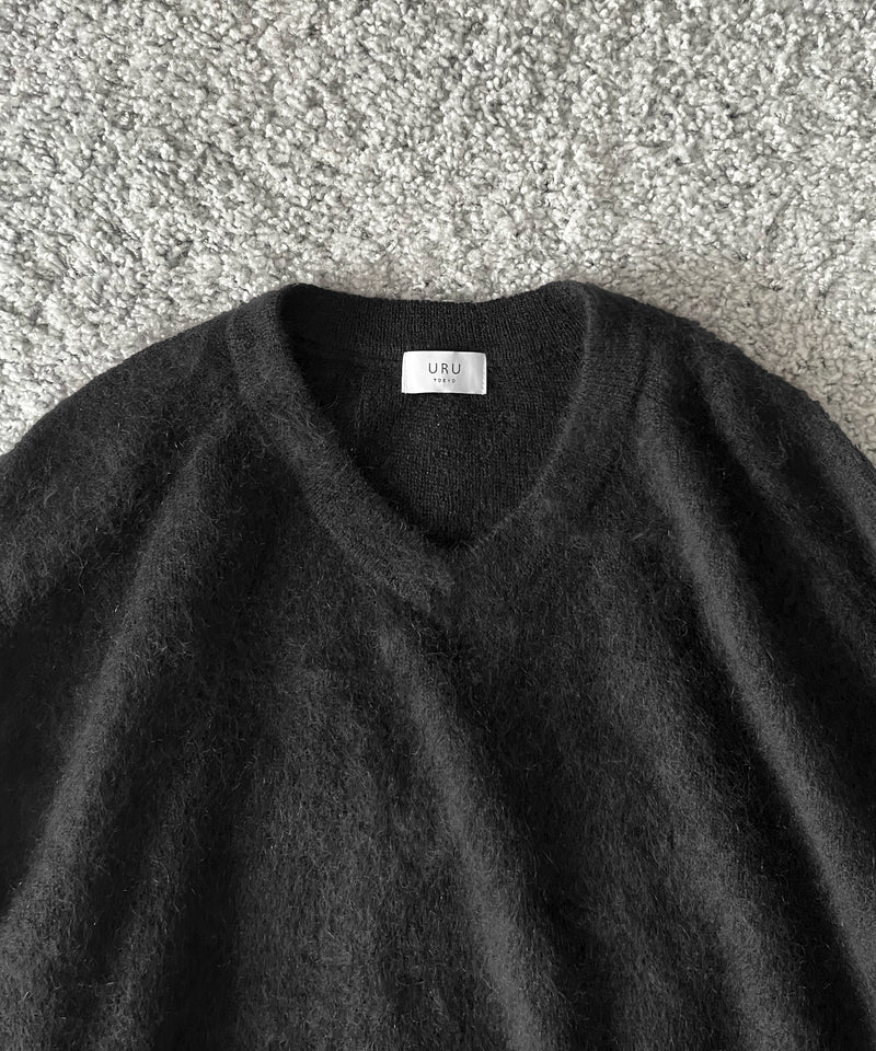 URU V neck knit "M.GRAY"