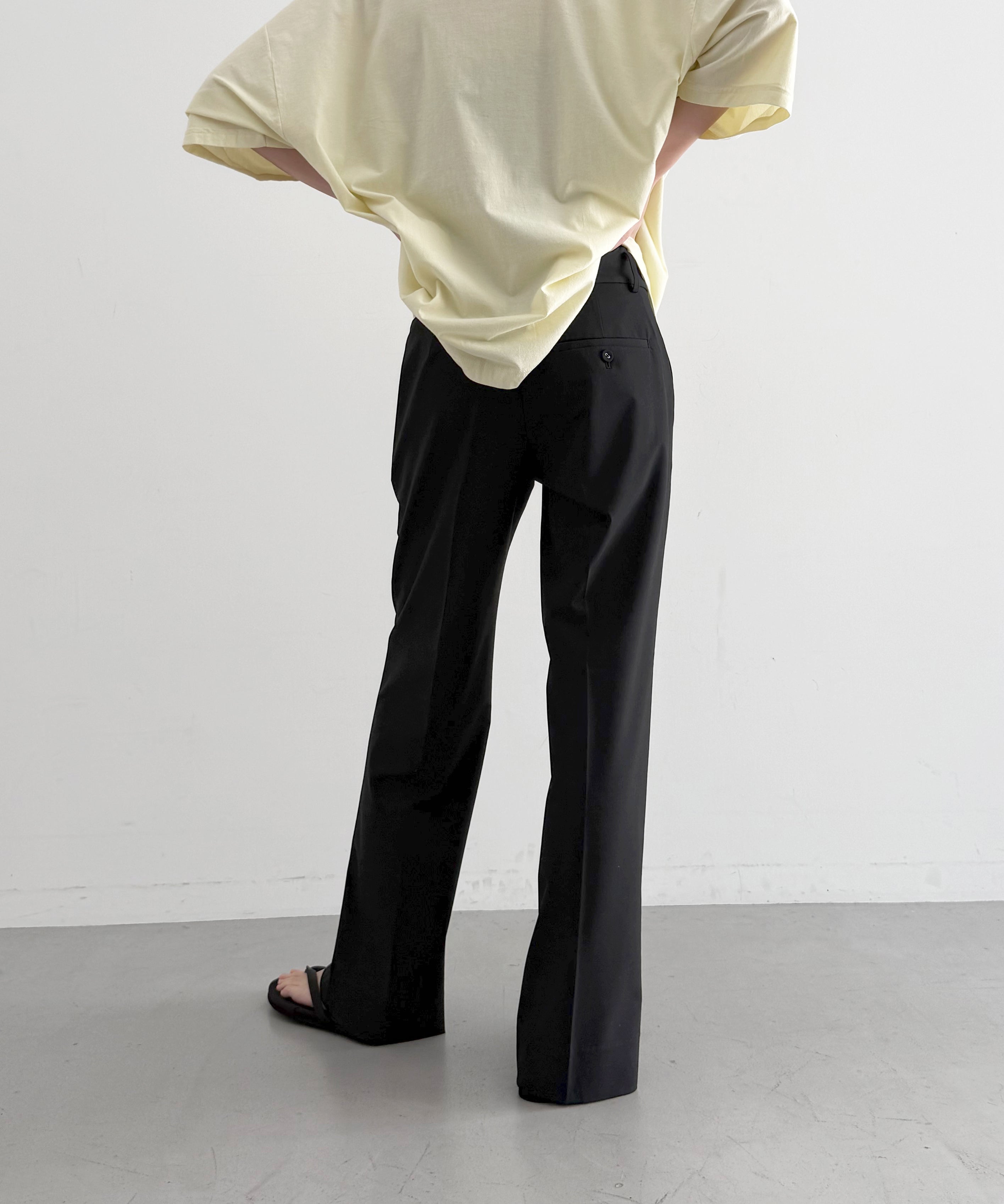KAIKO Low rise slacks "BLACK"