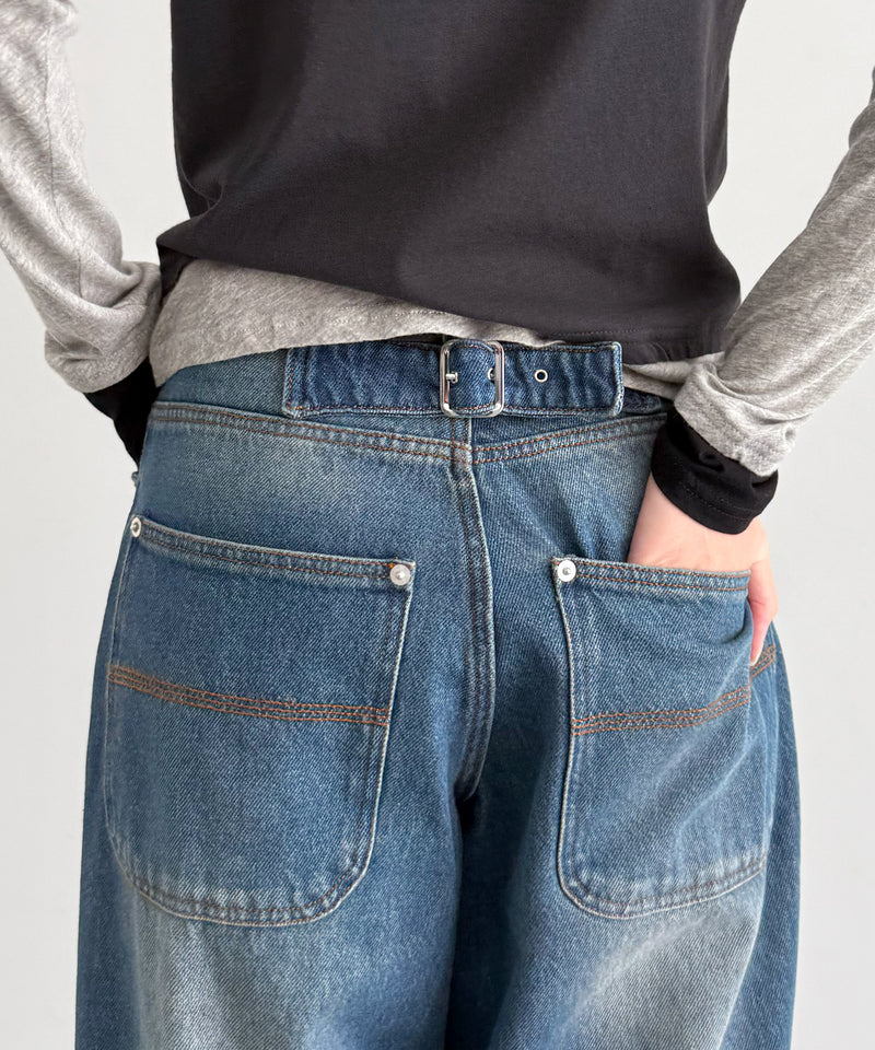 Gimaguas Back trousers "DARK BLUE"