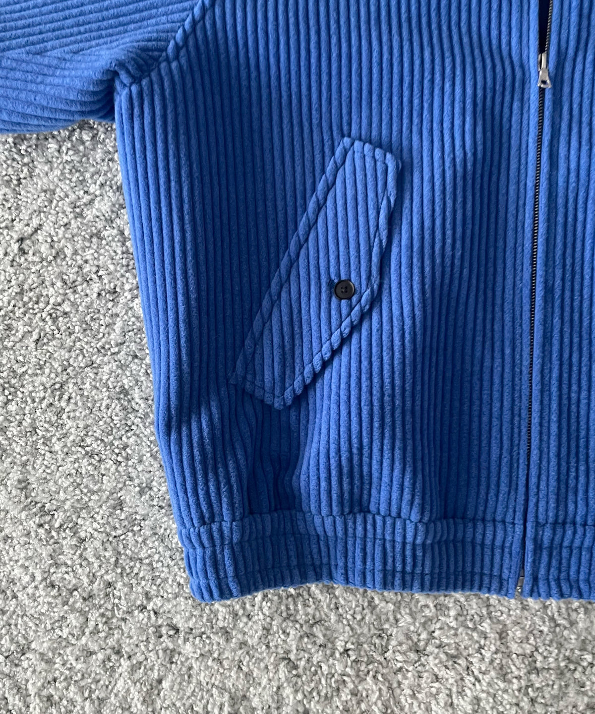 AURALEE Wool cashmere corduroy zip blouson “ROYAL BLUE”
