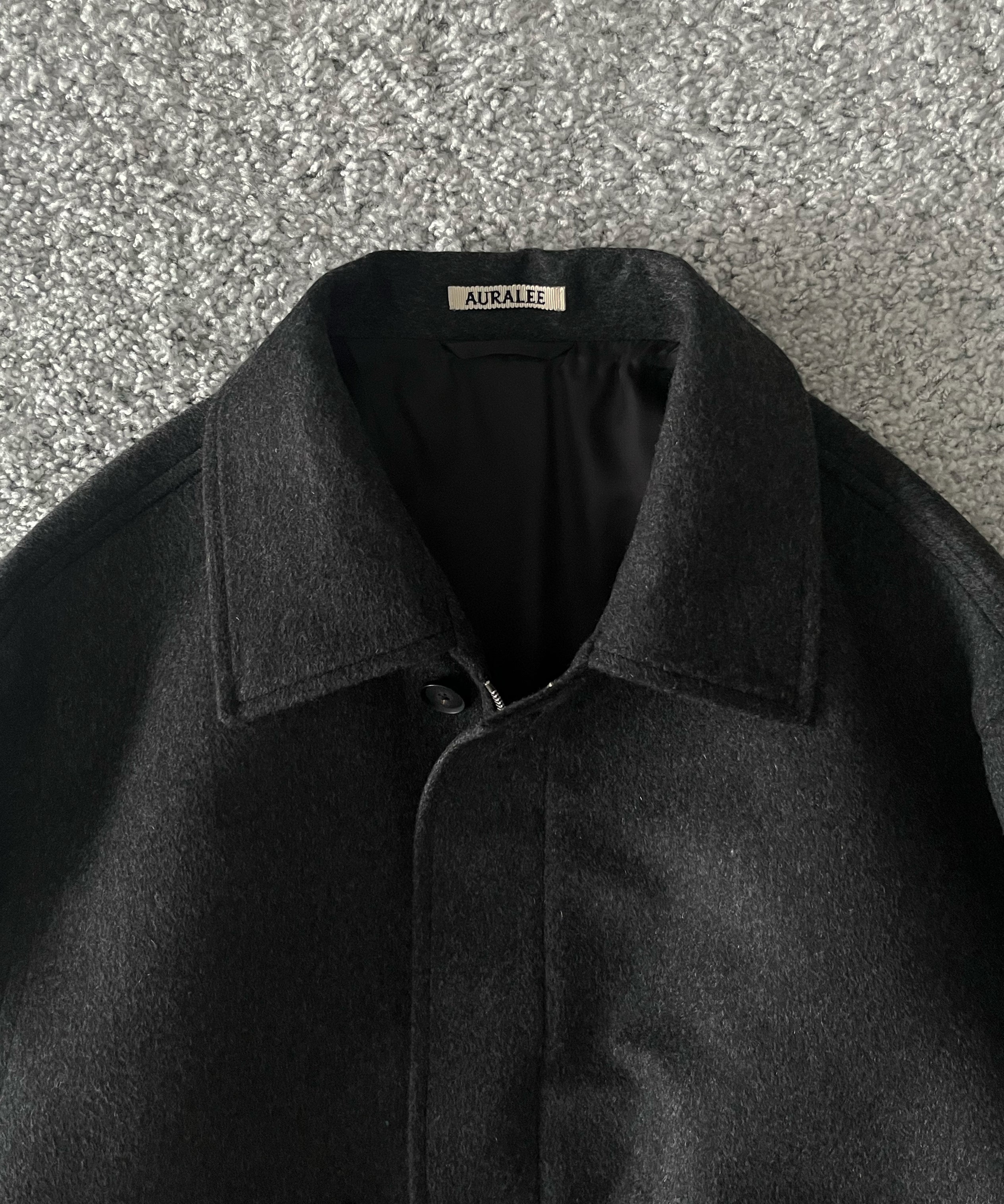 AURALEE【オーラリー】Cashmere moleskin zip blouson “TOP CHARCOAL