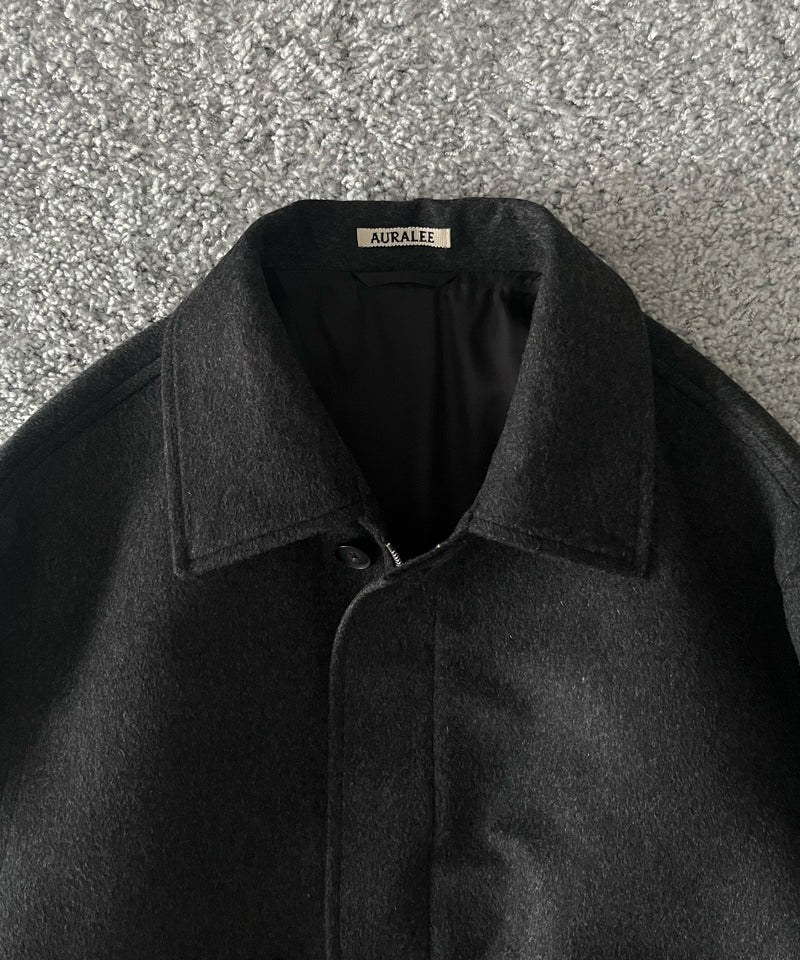 AURALEE Cashmere moleskin zip blouson “TOP CHARCOAL”