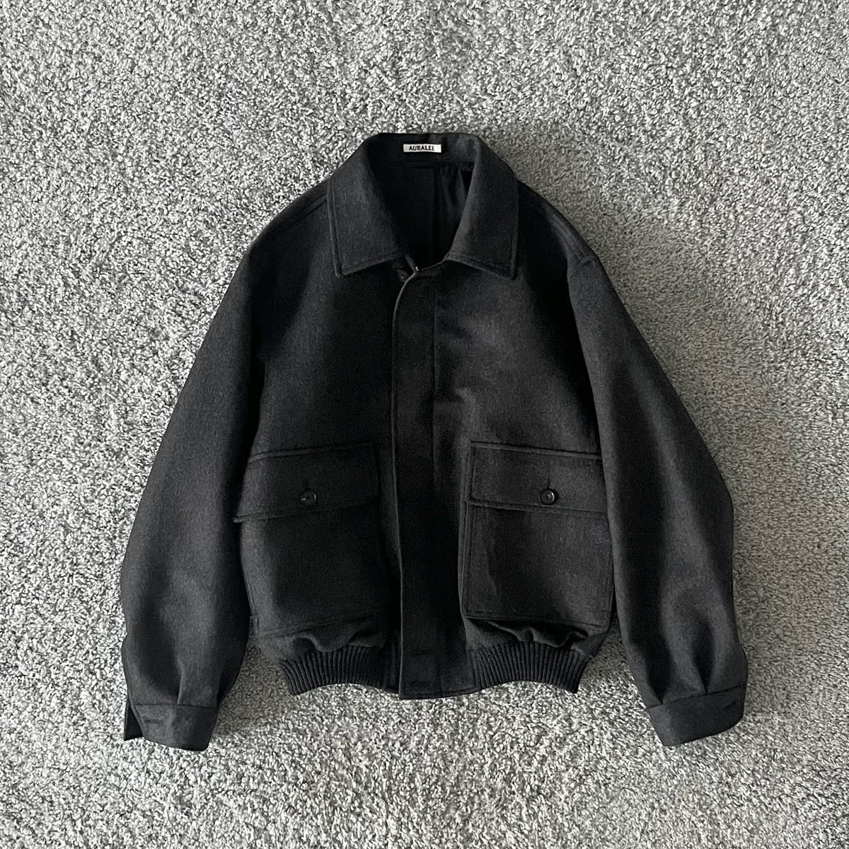 AURALEE【オーラリー】Cashmere moleskin zip blouson “TOP CHARCOAL