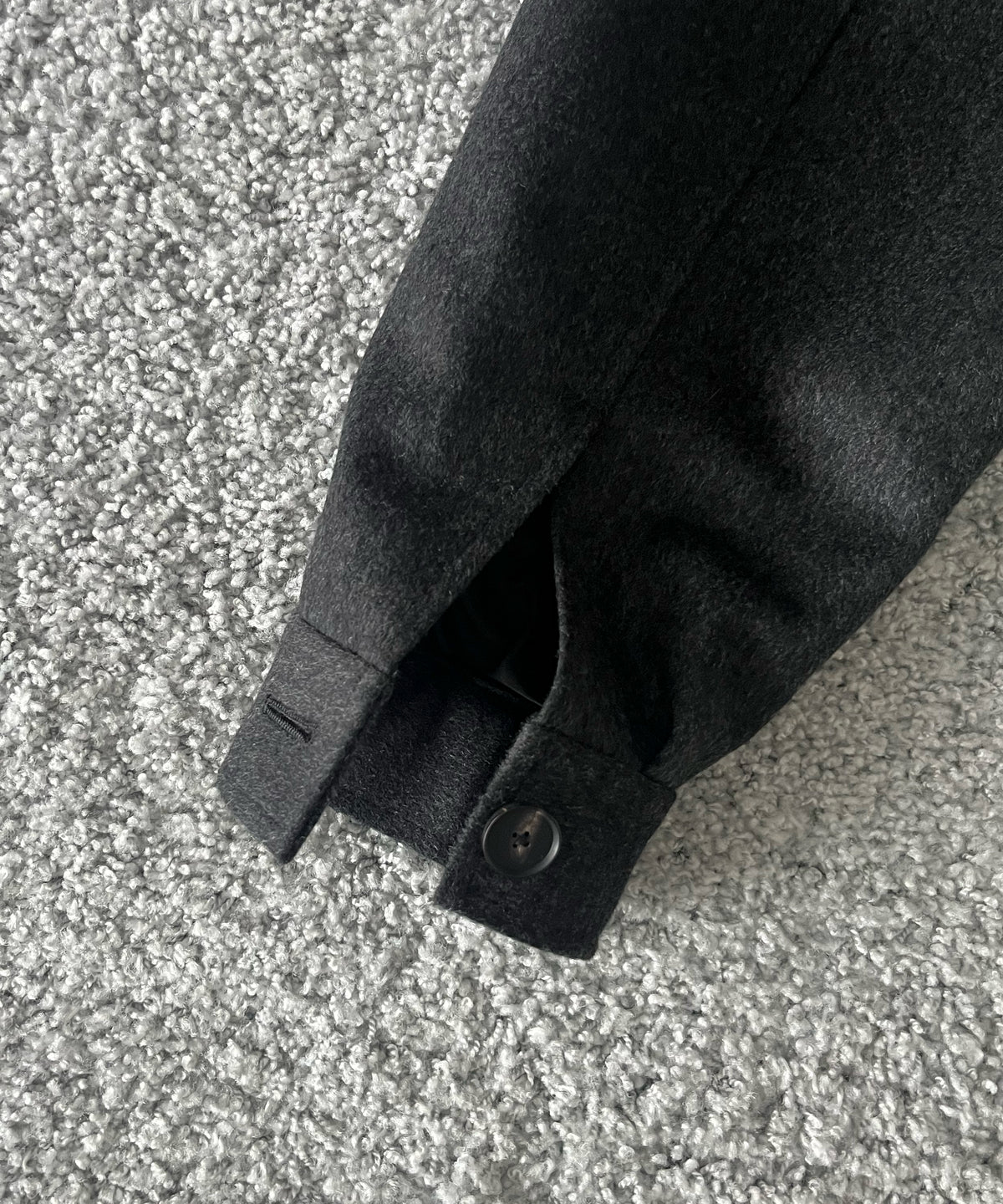 AURALEE Cashmere moleskin zip blouson “TOP CHARCOAL”