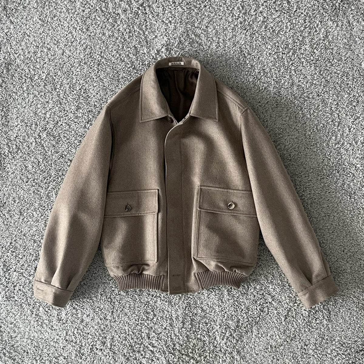 AURALEE【オーラリー】Cashmere moleskin zip blouson “TOP BROWN