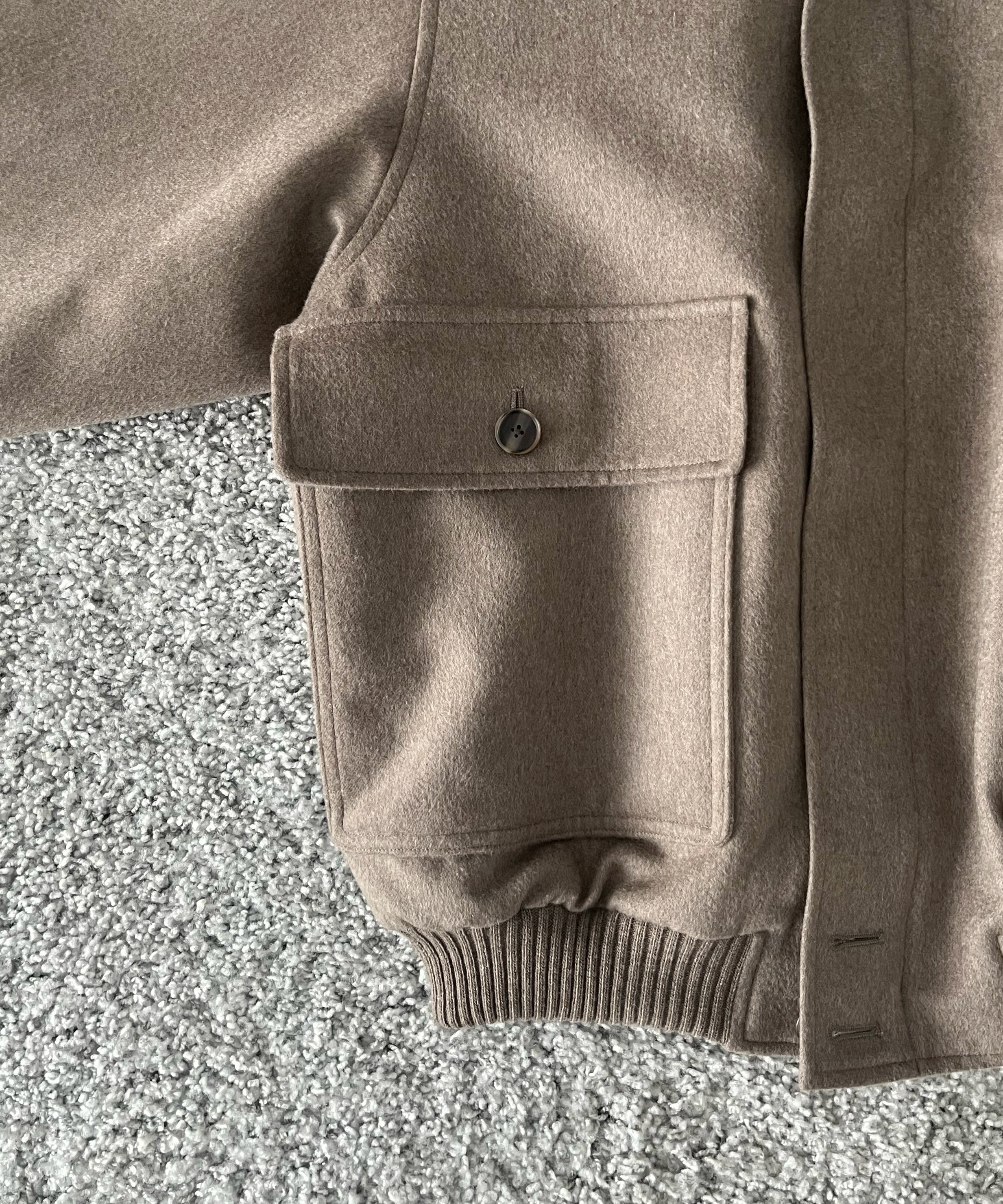 AURALEE【オーラリー】Cashmere moleskin zip blouson “TOP BROWN