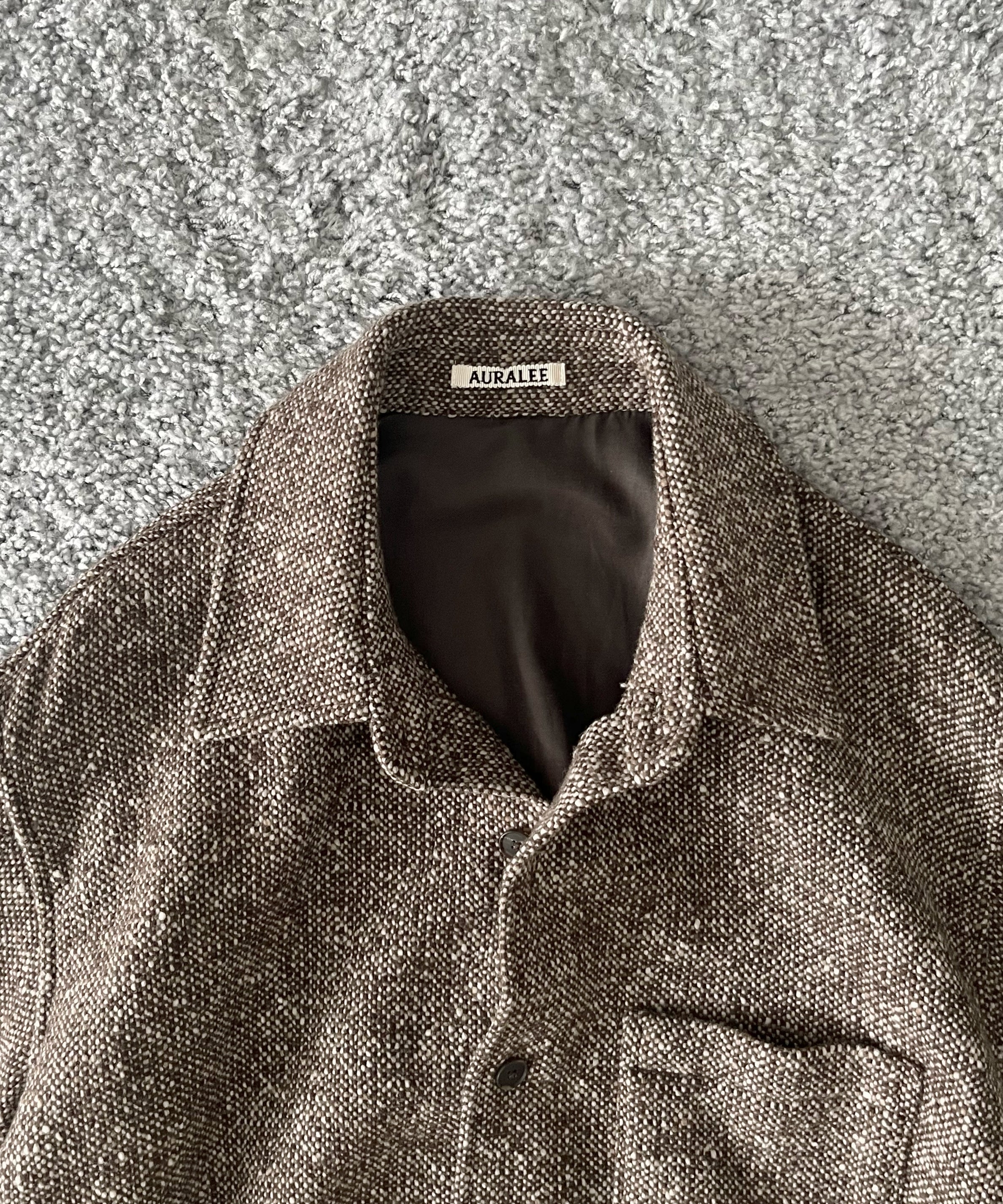 AURALEE【オーラリー】Homespun tweed shirt blouson 