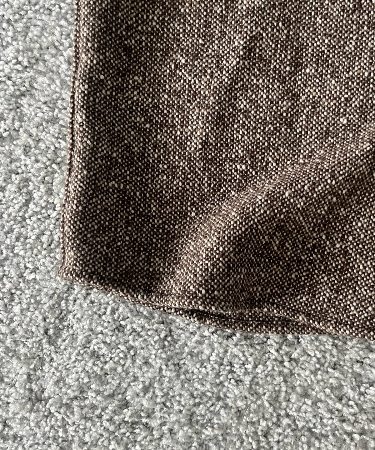 AURALEE Homespun tweed shirt blouson “MIX BROWN”