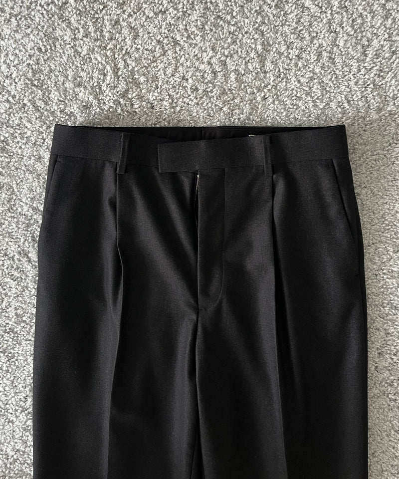 AURALEE Wool fulling flannel one-tuck slacks “TOP CHARCOAL”
