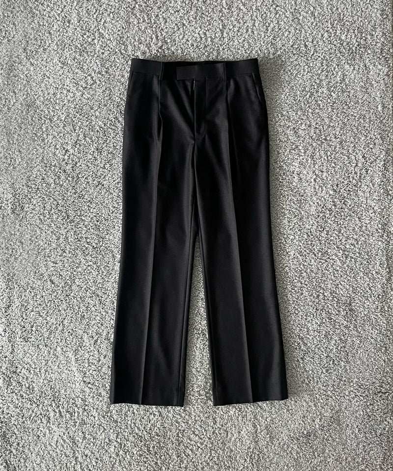AURALEE Wool fulling flannel one-tuck slacks “TOP CHARCOAL”