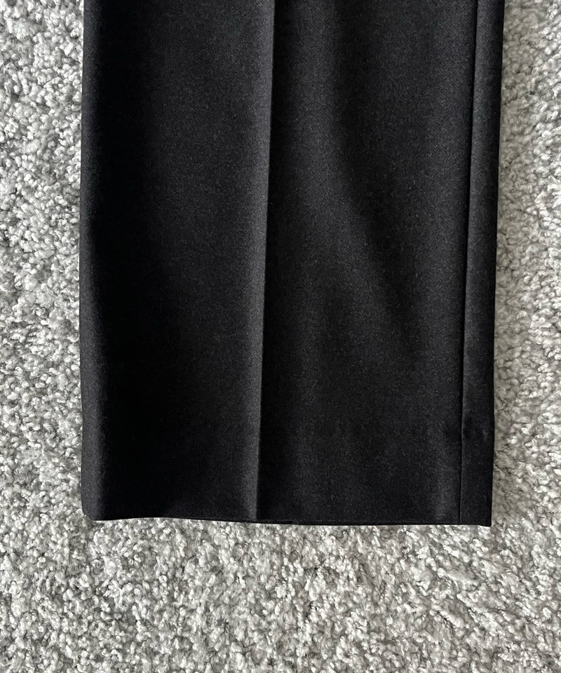 AURALEE Wool fulling flannel one-tuck slacks “TOP CHARCOAL”