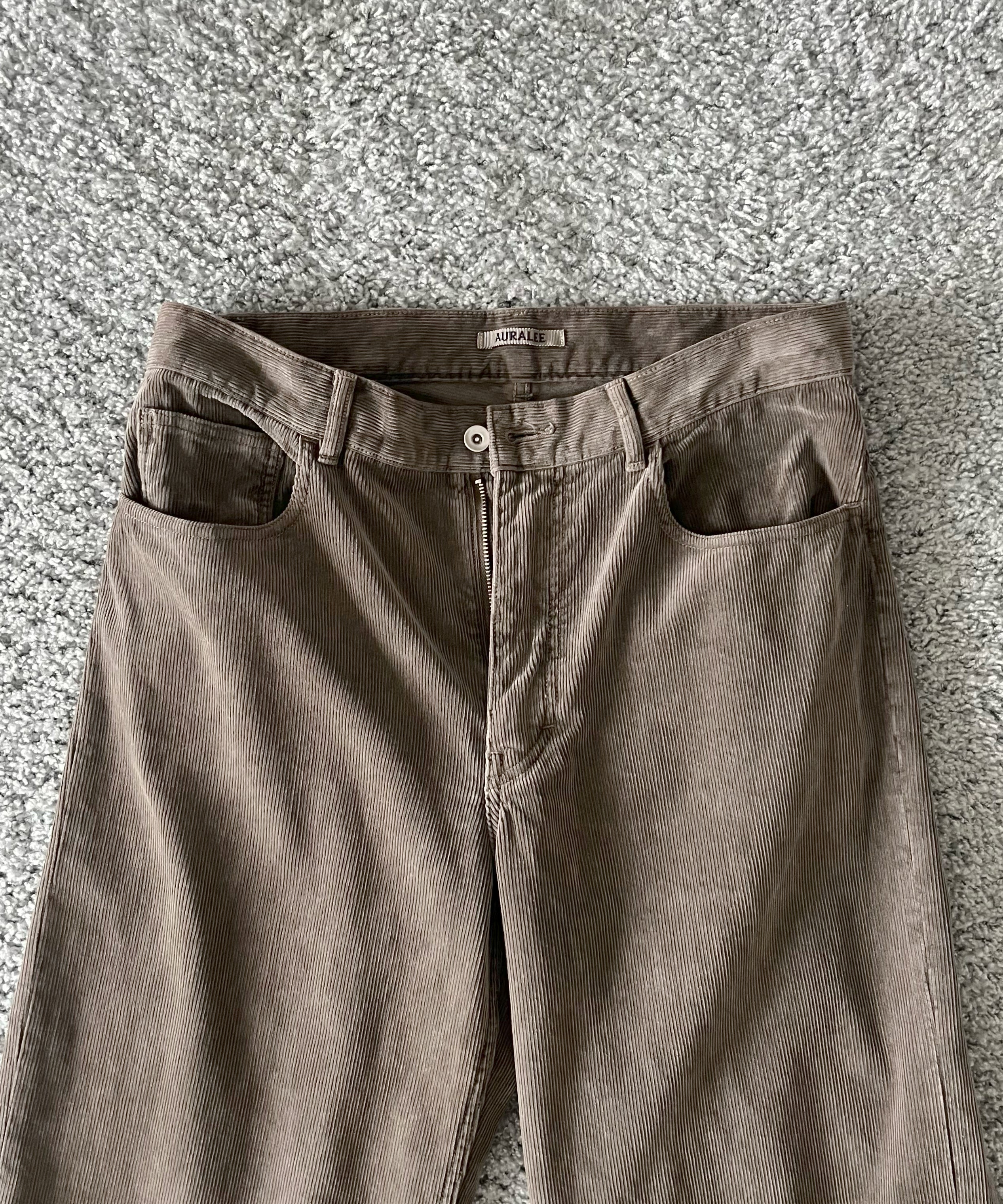 AURALEE【オーラリー】Garment-dyed finx corduroy 5p wide pants