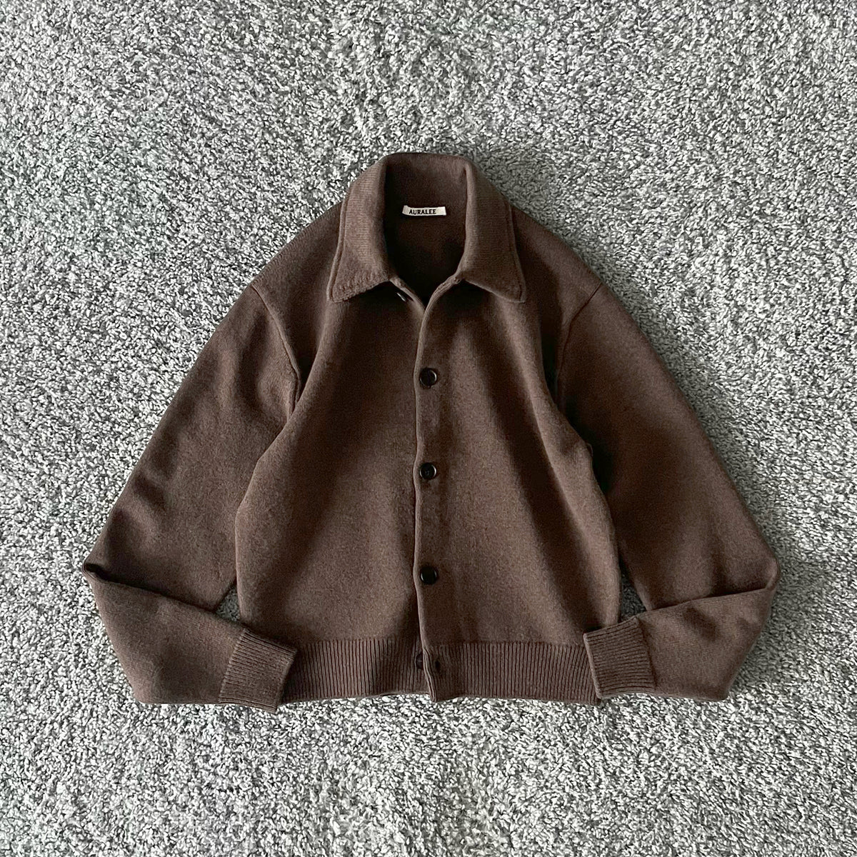 AURALEE【オーラリー】Super fine wool knit shirt cardigan “TOP