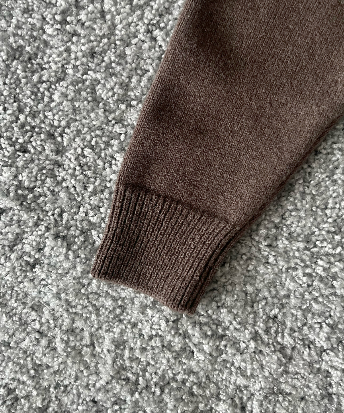 AURALEE Super fine wool knit shirt cardigan “TOP BROWN”