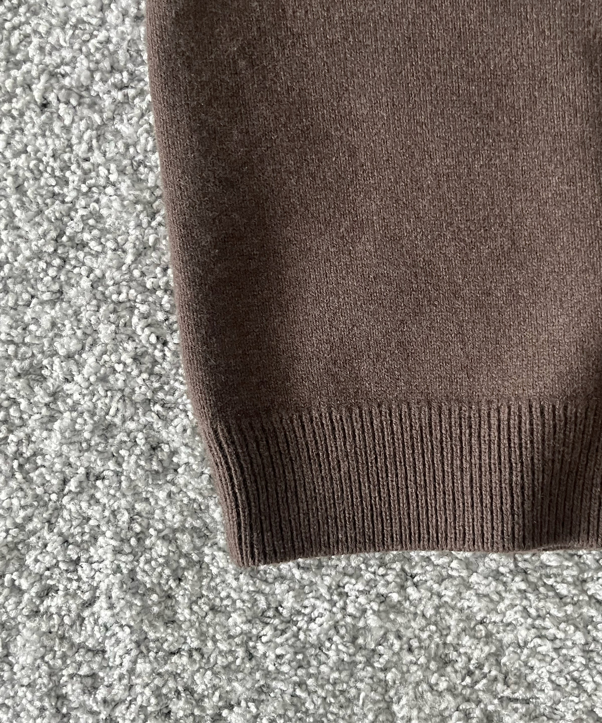 AURALEE Super fine wool knit shirt cardigan “TOP BROWN”