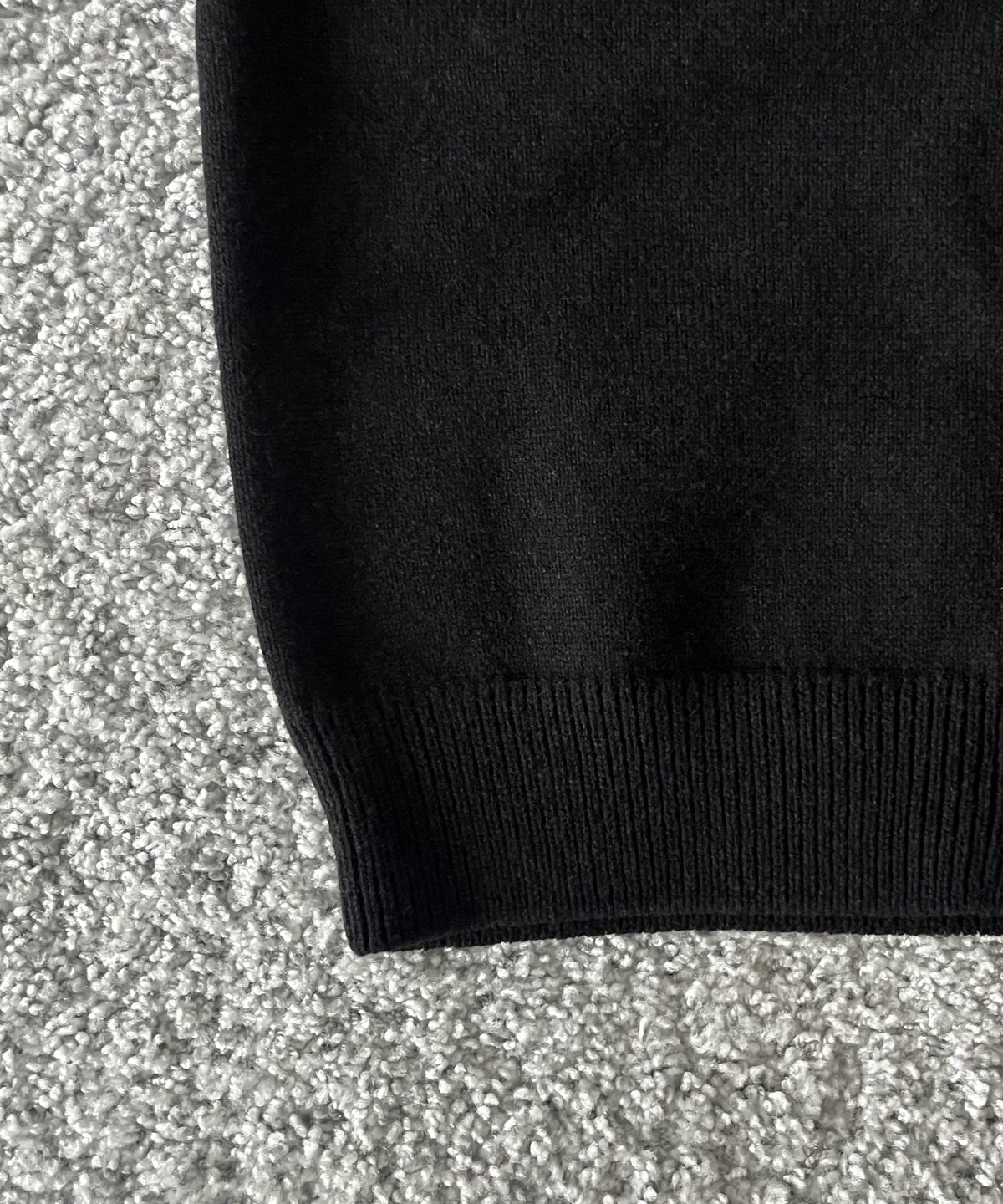 AURALEE Super fine wool knit shirt cardigan “TOP BLACK”