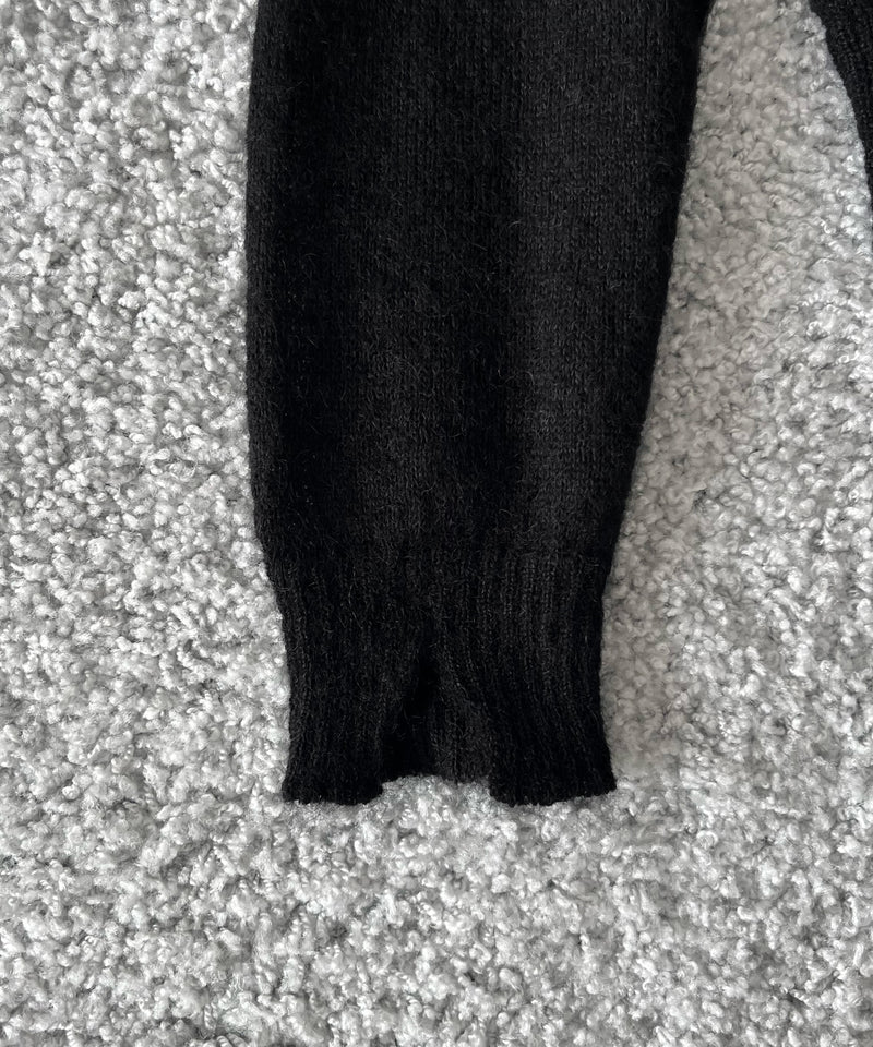【Pre order】NEONSIGN Destroy knit -type : s "BLACK"