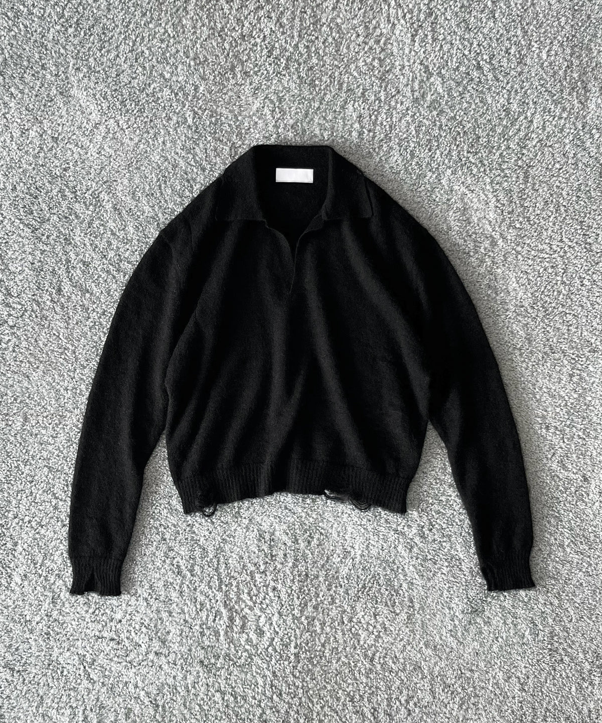 【Pre order】NEONSIGN Destroy knit -type : s "BLACK"