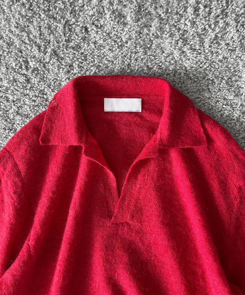 【Pre order】NEONSIGN Destroy knit -type : s "BLENDED RED"