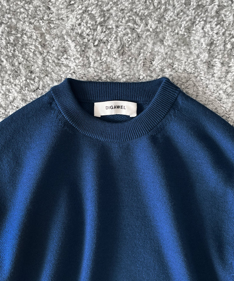 DIGAWEL Extrafine merino wool sweater "BLUE"