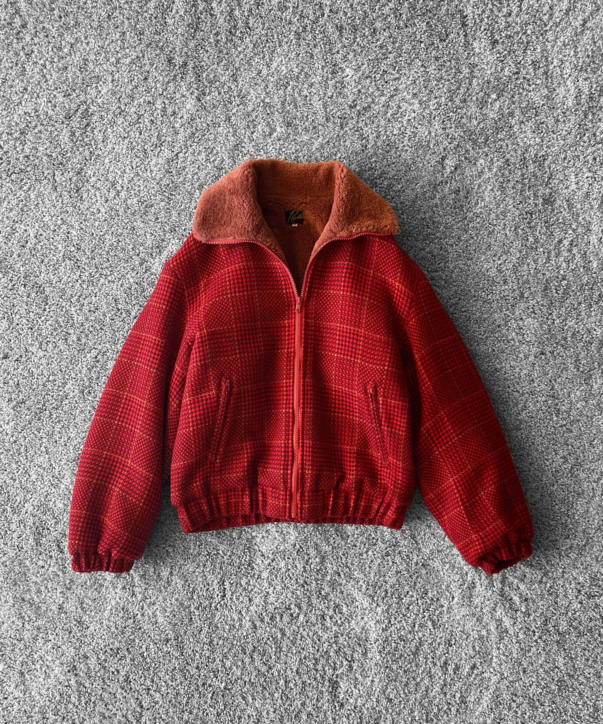 【未使用】needles(ニードルス) LINED BOA JACKET NEEDLES【ニードルズ】Lined boa jacket - houndstooth 