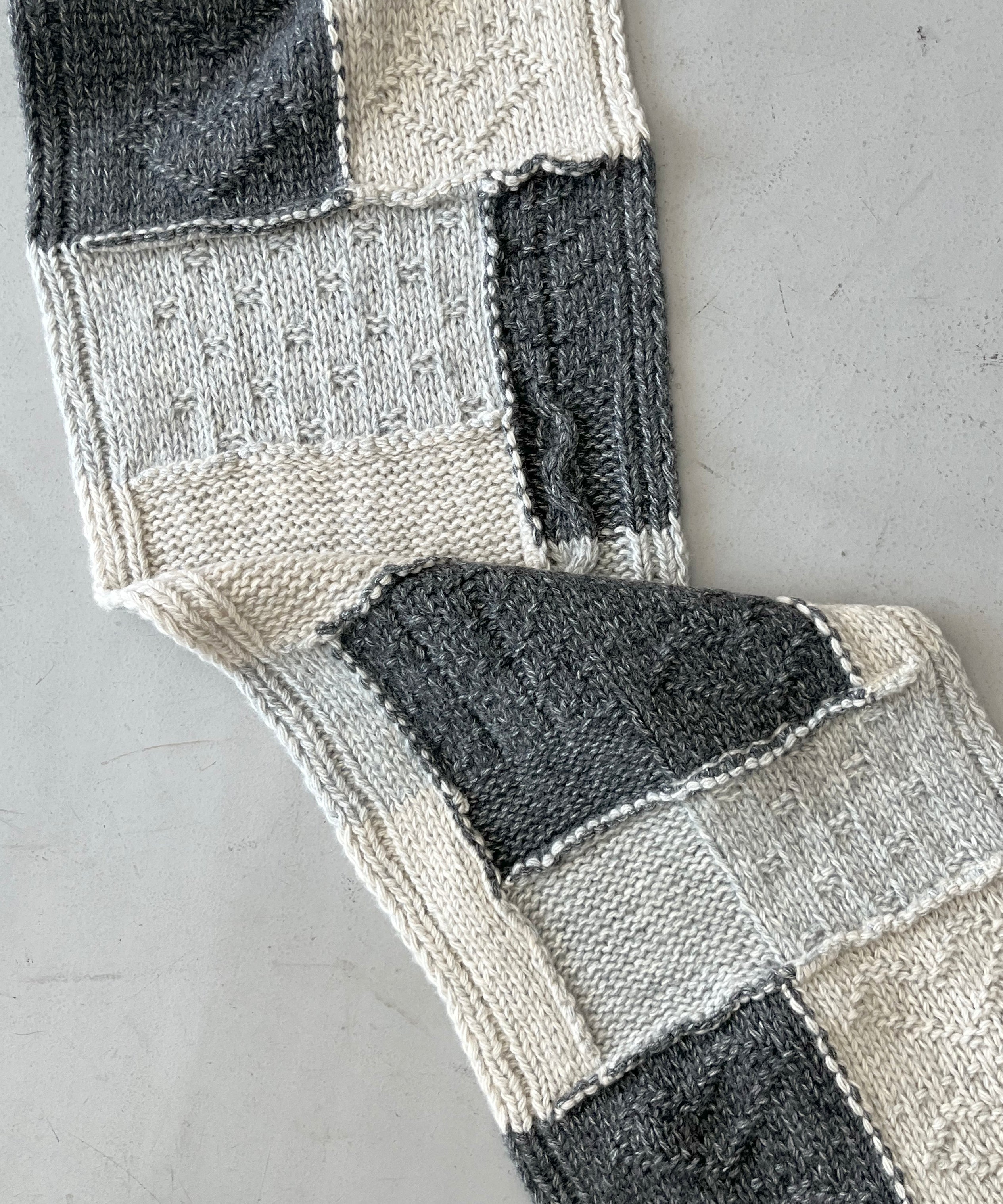 GANNI Wool cotton mix knit scarf "MULTICOLOU"