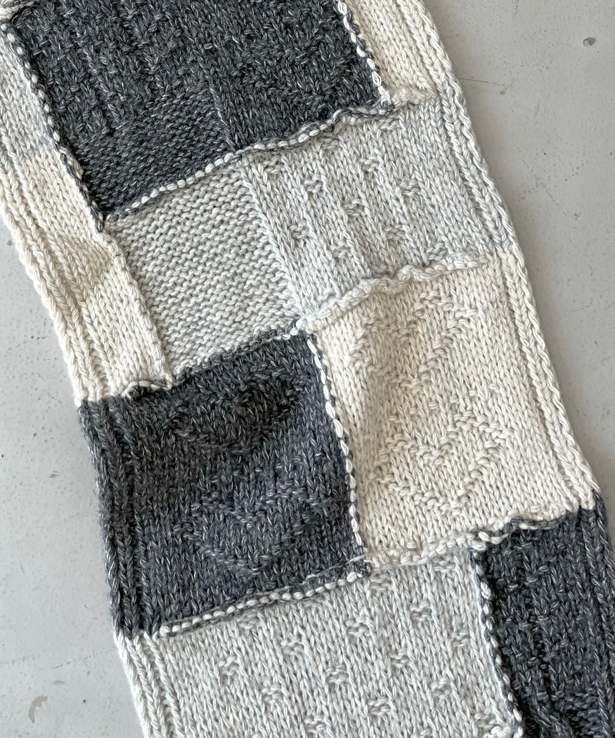 GANNI Wool cotton mix knit scarf "MULTICOLOU"