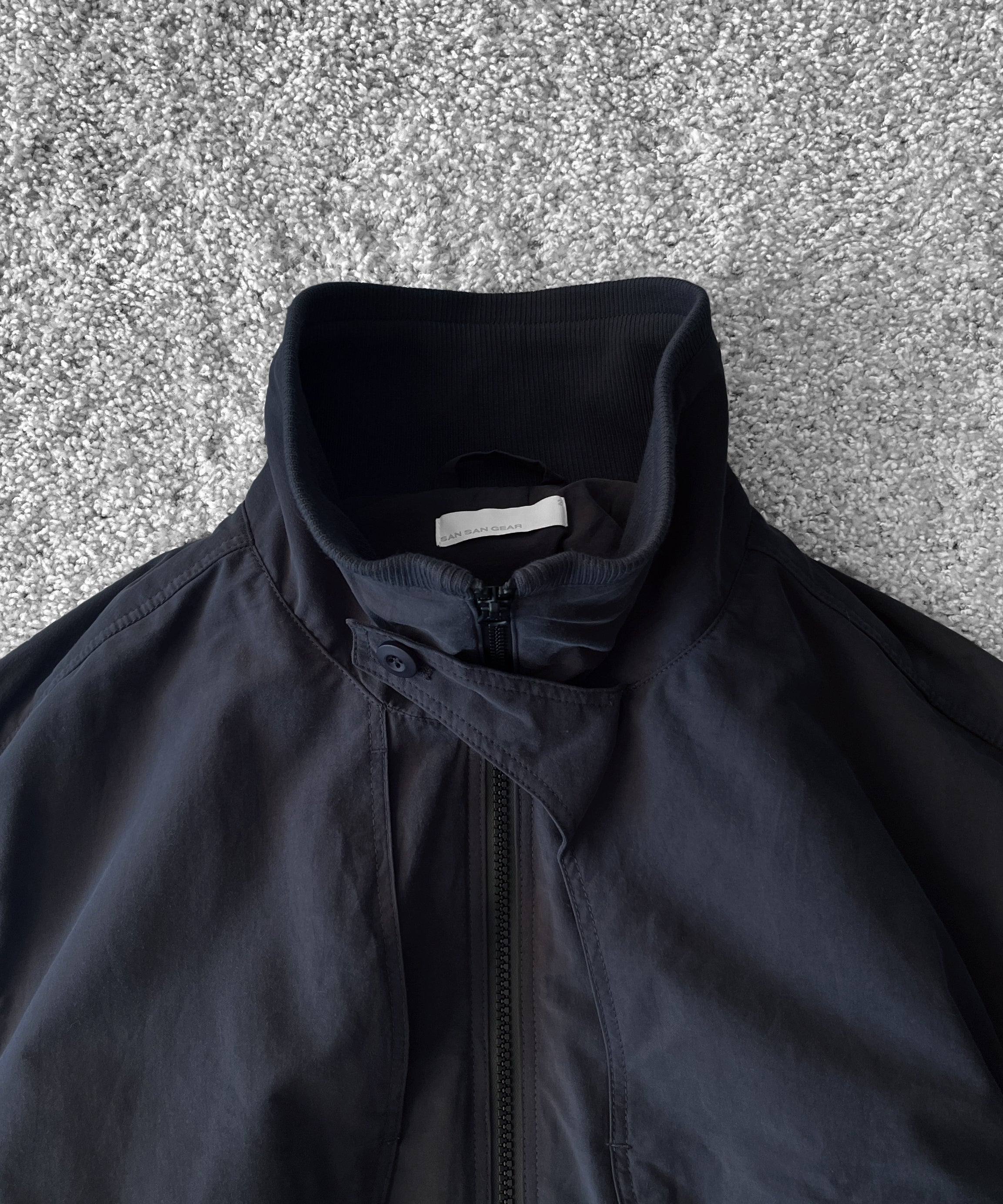 SAN SAN GEAR【サンサンギア】Bomber jacket “WASHED NAVY”｜SAN SAN