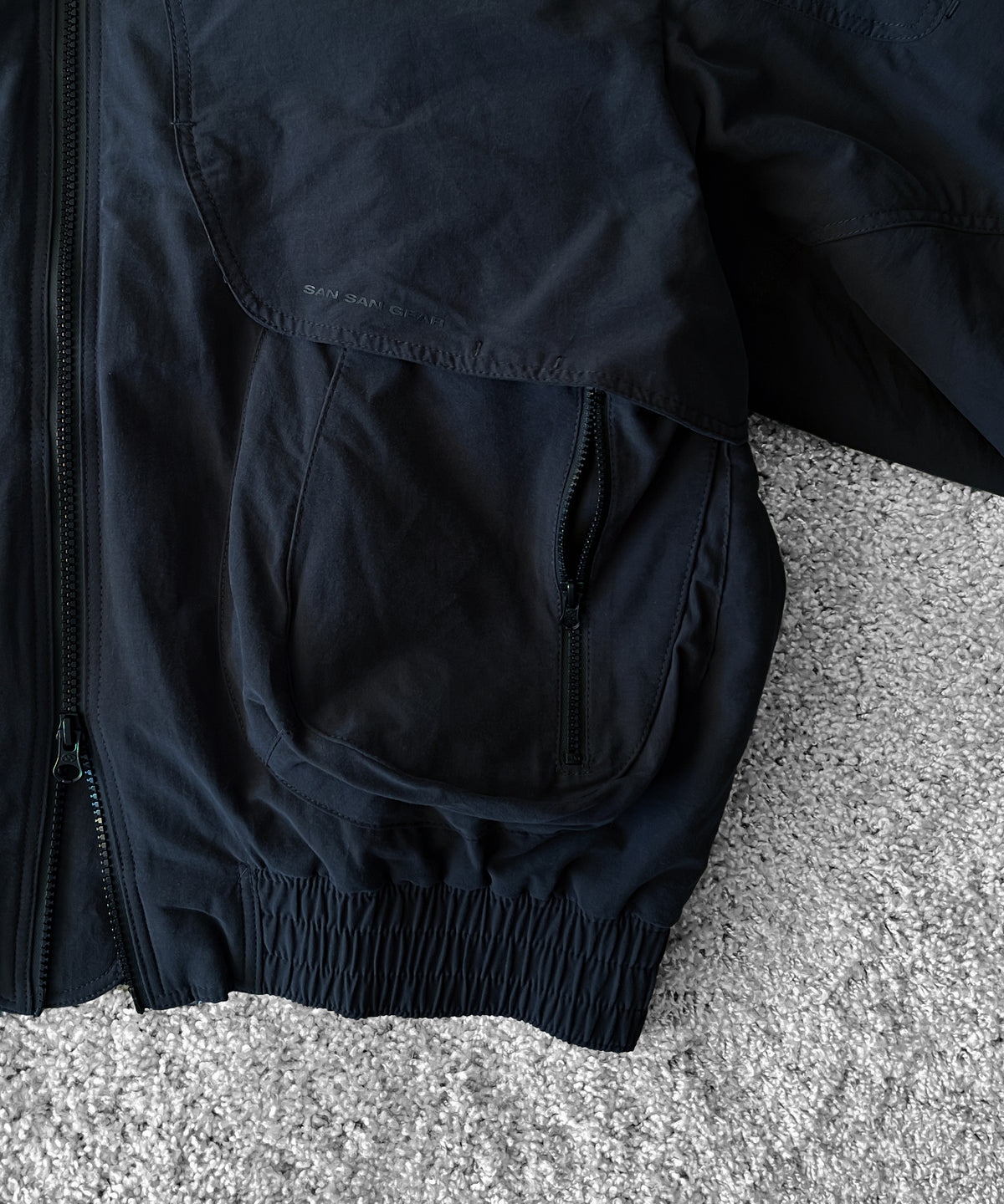SAN SAN GEAR Bomber jacket “WASHED NAVY”