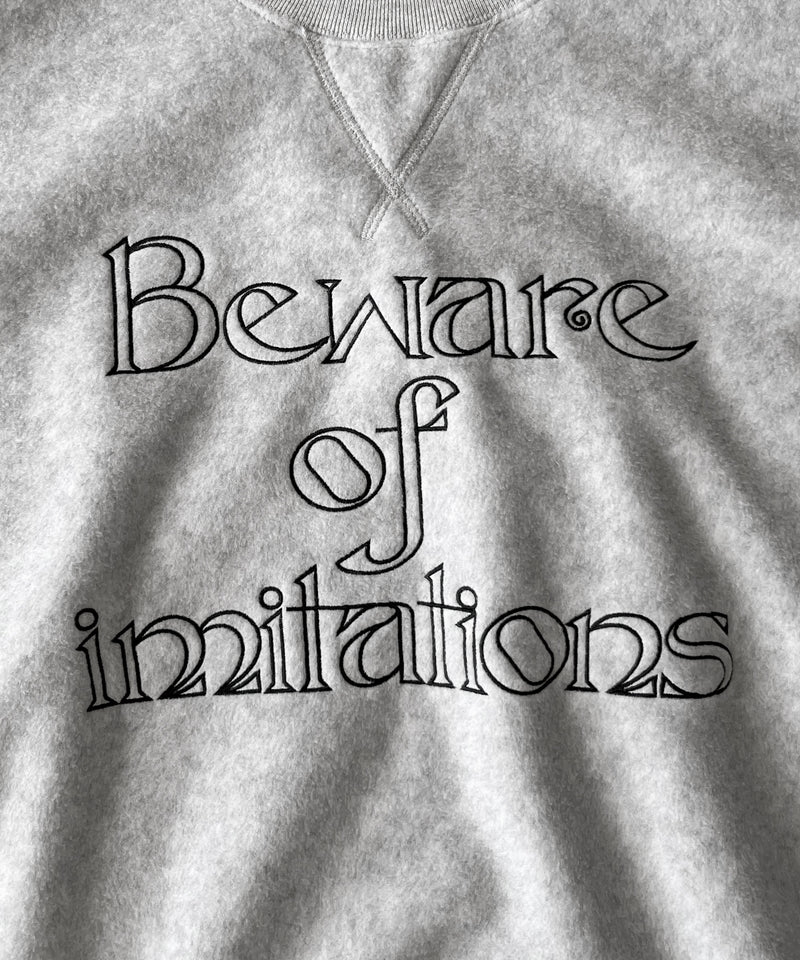 O- Fleece sweatshirt (imitation) "HEATHER GRAY"