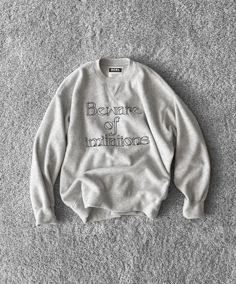 O- Fleece sweatshirt (imitation) "HEATHER GRAY"