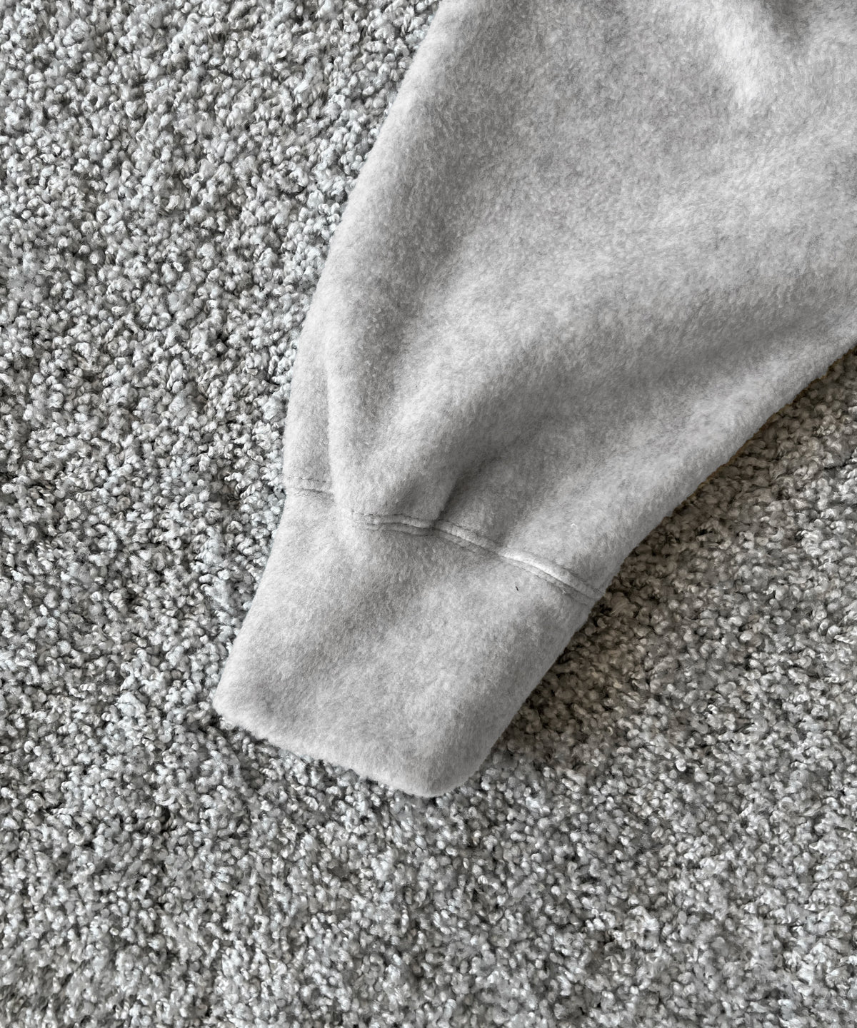 O- Fleece sweatshirt (imitation) "HEATHER GRAY"