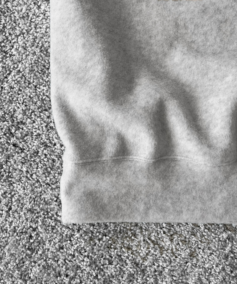 O- Fleece sweatshirt (imitation) "HEATHER GRAY"