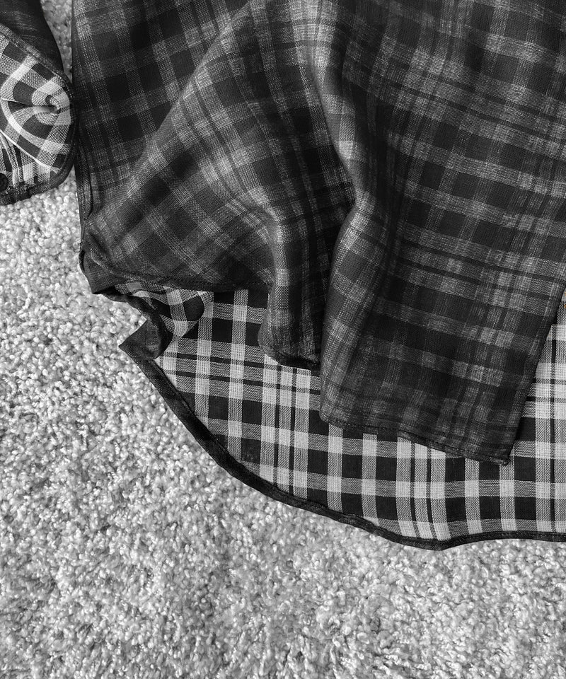 saby Lapel shirt -bishu japan wool plaid fab- "BLOCK CHECK"