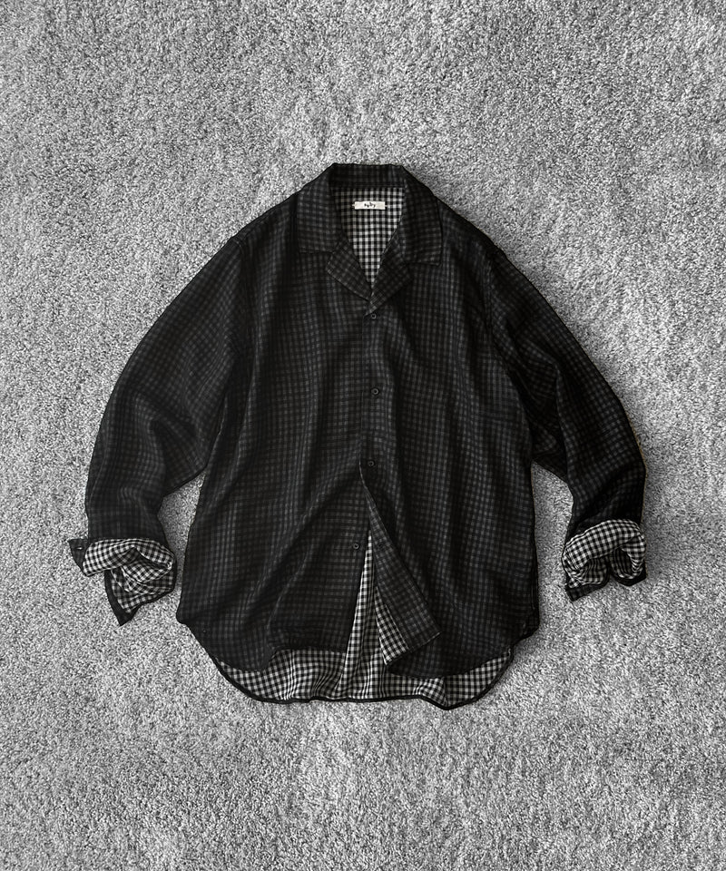 saby Lapel shirt -bishu japan wool plaid fab- "GINGHAM CHECK"