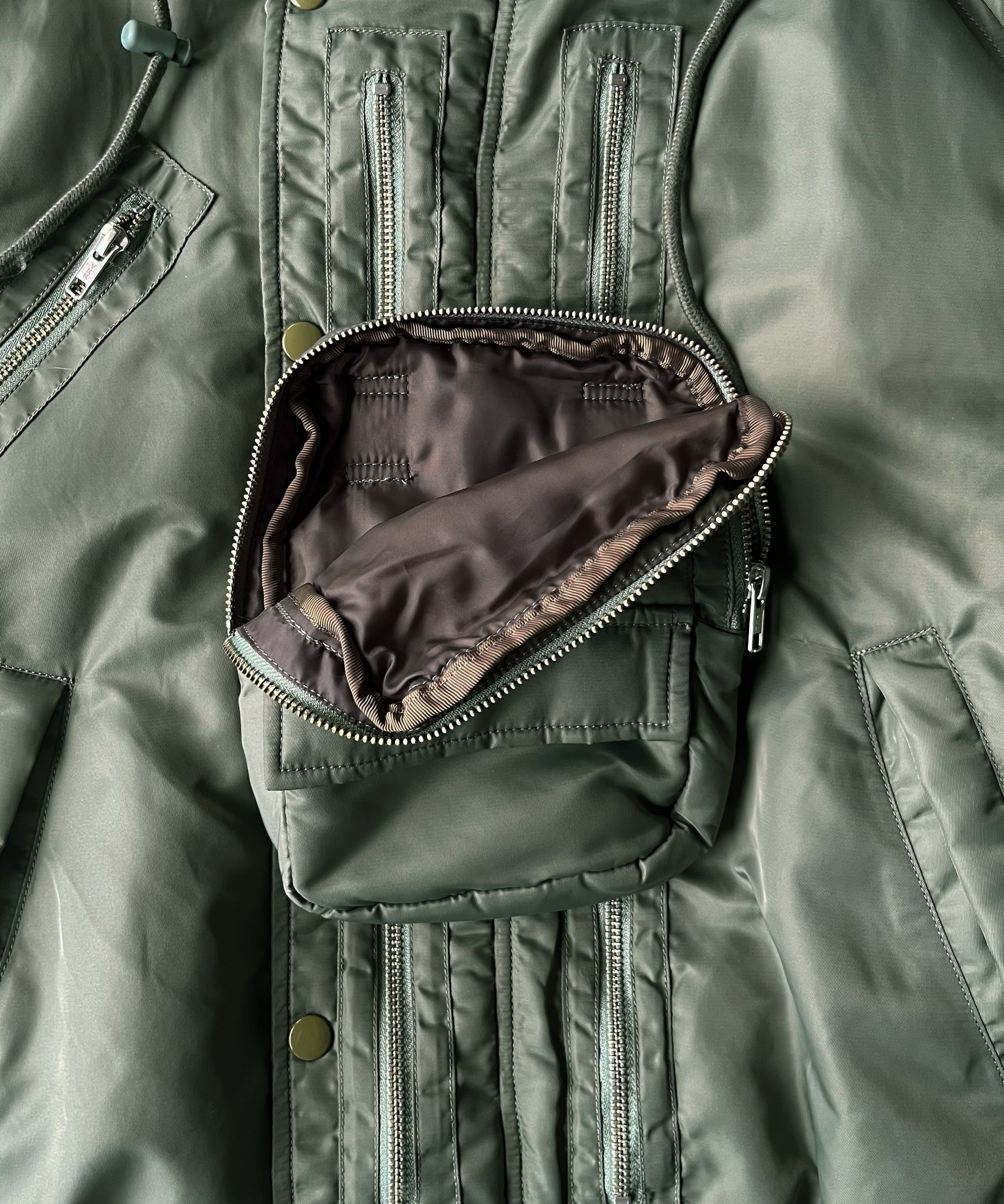 PHINGERIN【フィンガリン】Visor lift flight jacket “A:OLIVE